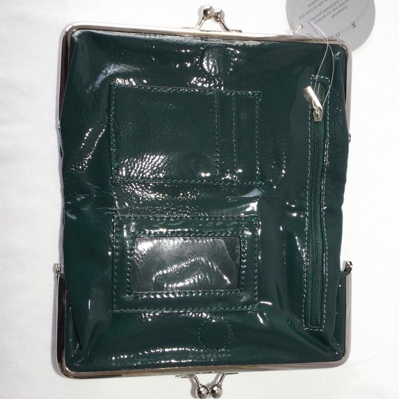 Studio 36 Green Patent Leather Clutch Wallet, New With Tags! - Picture 5 of 12